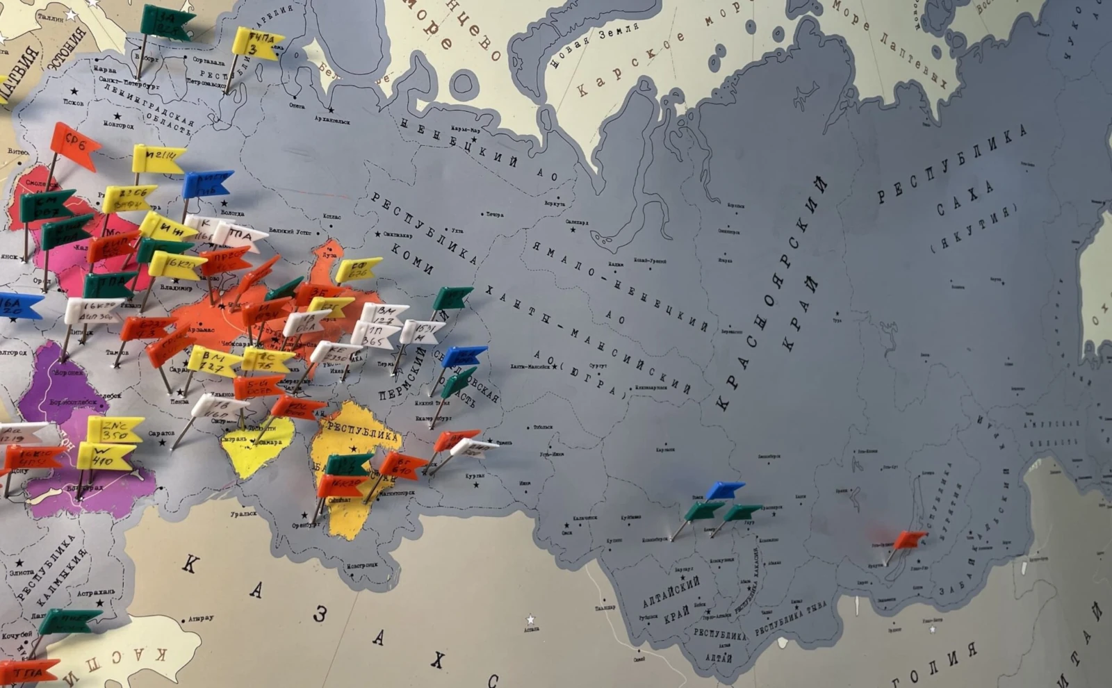 Карта регионов поставок ЮНИК С